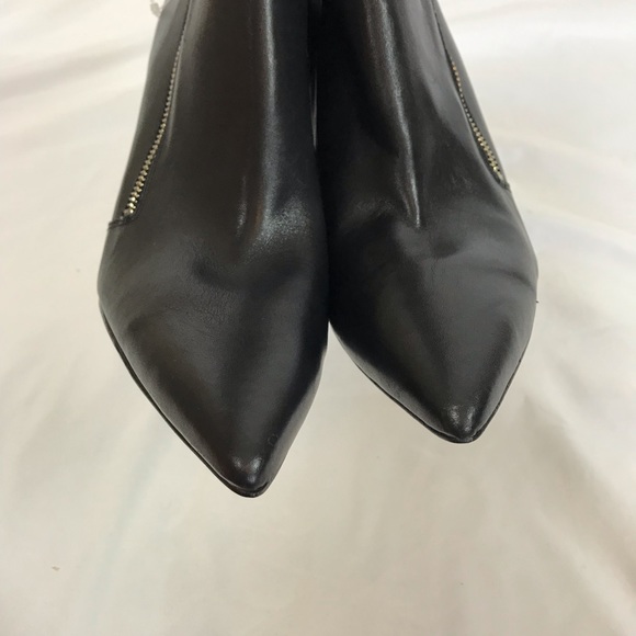 Nine West pointed block heel ankle booties leather - Picture 9 of 10